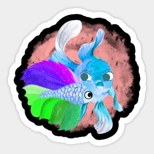 fighting fish Sticker